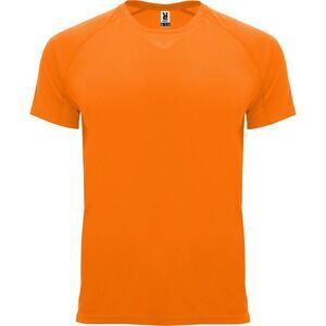 Roly Mens Bahrain Short-Sleeved Sports T-Shirt / Fluorescent Orange